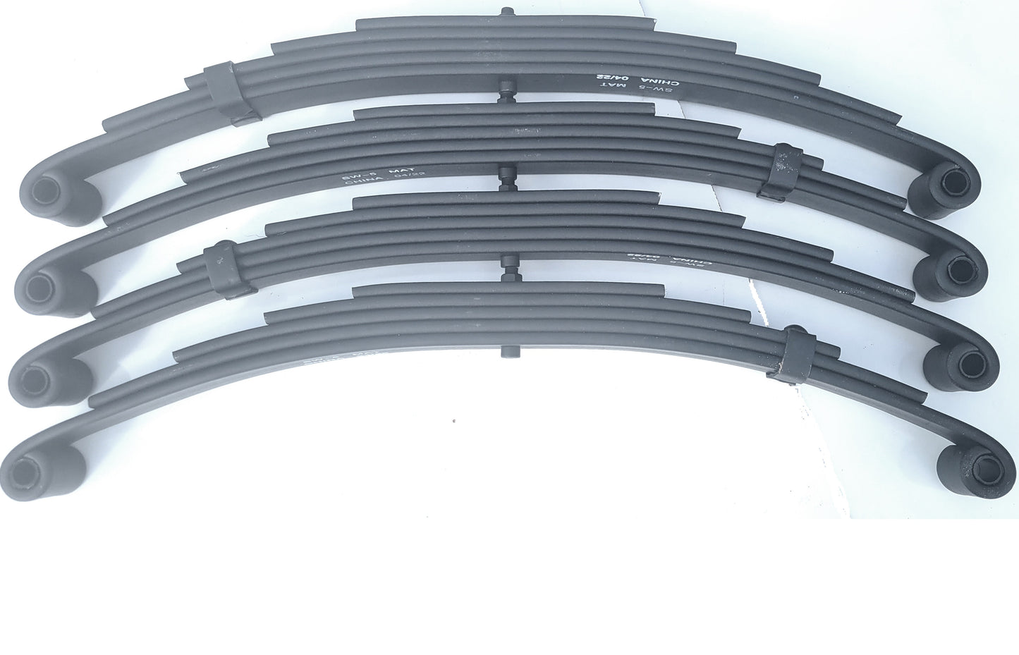 Trailer leaf spring kit for tandem 10k - 12k - 5,200 / 6,000 lb each axle 4 @ 2900 lb springs u-bolt kit