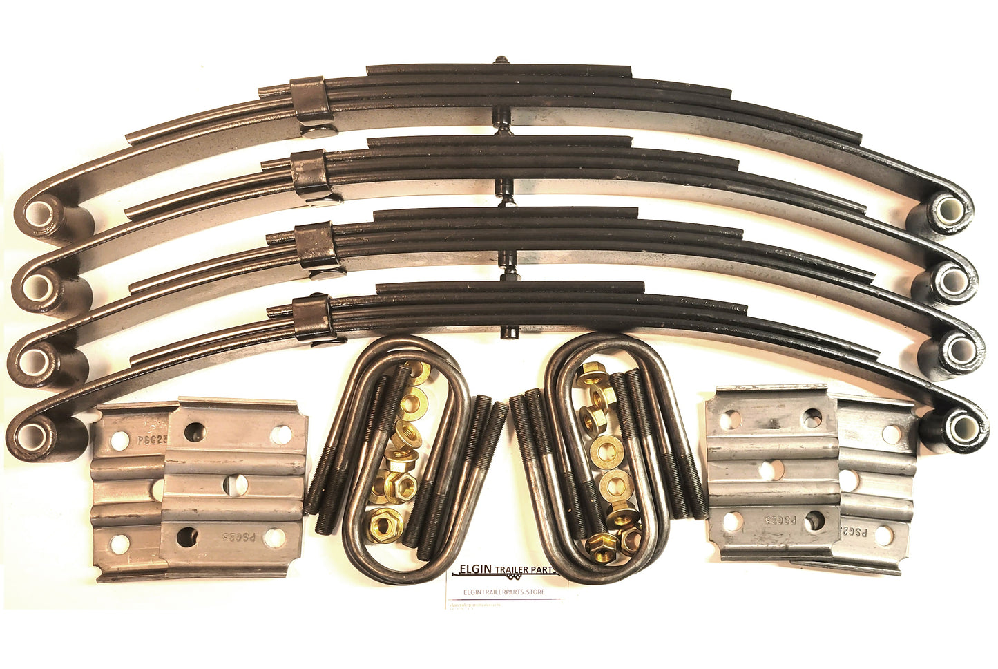 Trailer leaf spring / replace kit for 7k 7,000 lb tandem 4 - 1750 lb springs and u-bolts